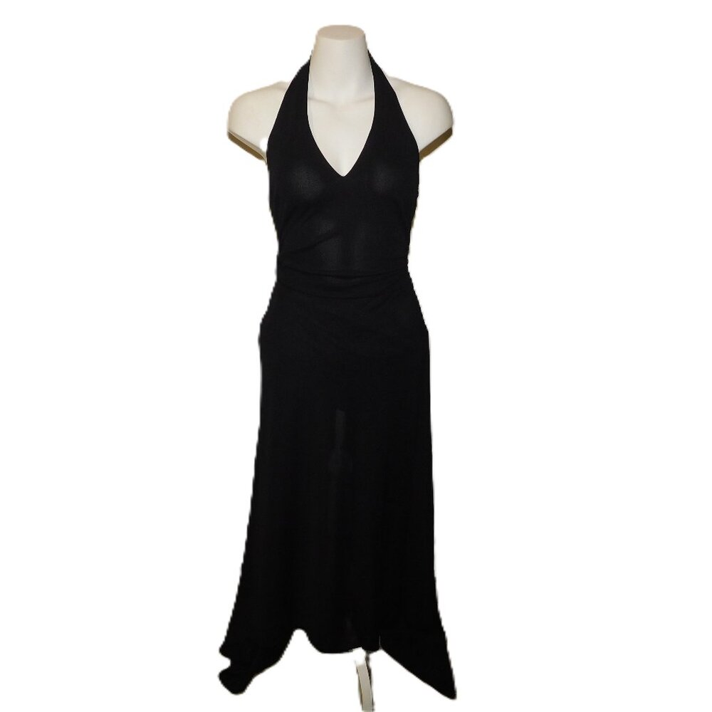 David Meister Asymmetrical Hemline Halter Style Cocktail Party Dress Size 4